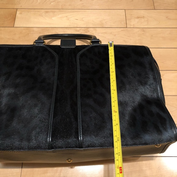 Ysl blk/blue leopard print pony hair cabas chyc - Picture 6 of 7